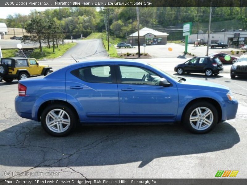 Marathon Blue Pearl / Dark Slate Gray/Light Slate Gray 2008 Dodge Avenger SXT