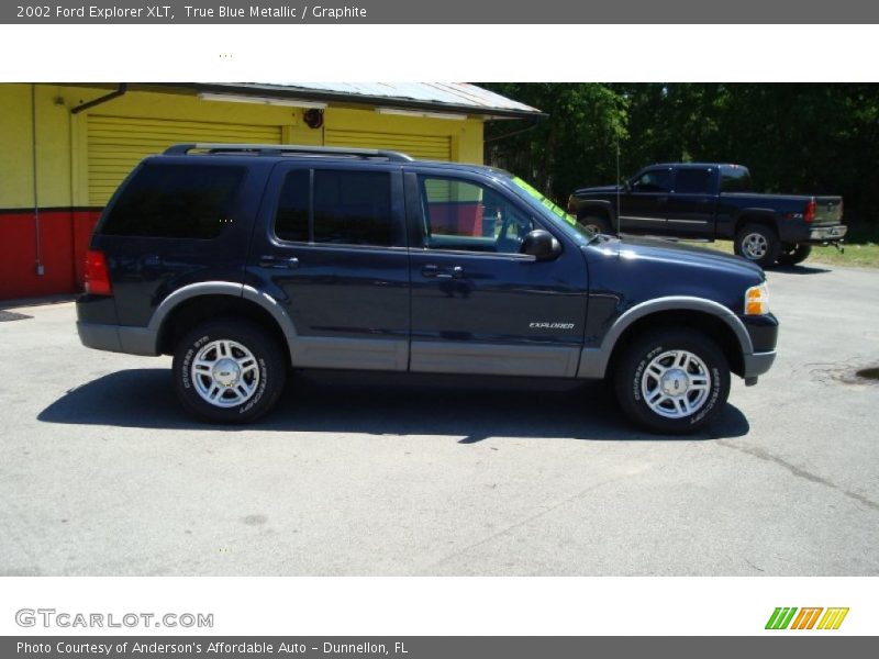 True Blue Metallic / Graphite 2002 Ford Explorer XLT