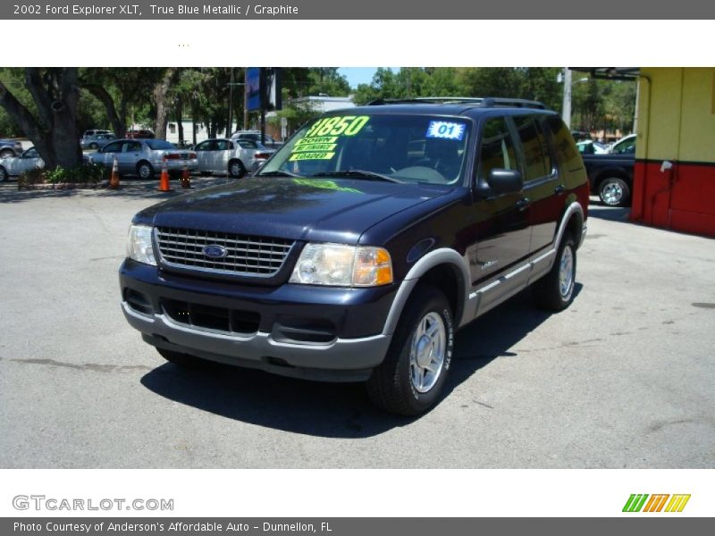 True Blue Metallic / Graphite 2002 Ford Explorer XLT