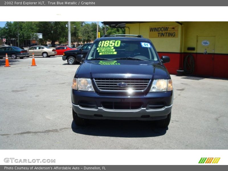 True Blue Metallic / Graphite 2002 Ford Explorer XLT