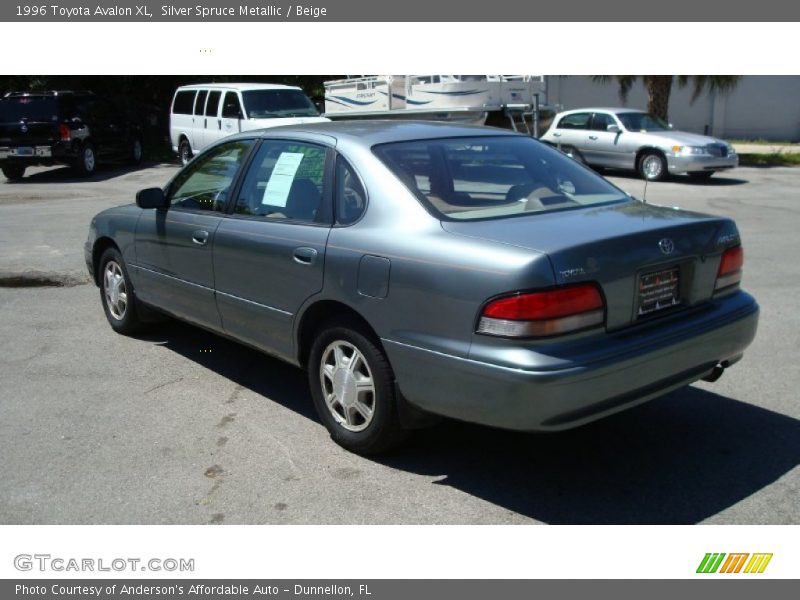 Silver Spruce Metallic / Beige 1996 Toyota Avalon XL
