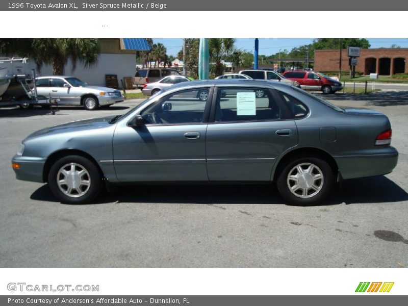Silver Spruce Metallic / Beige 1996 Toyota Avalon XL