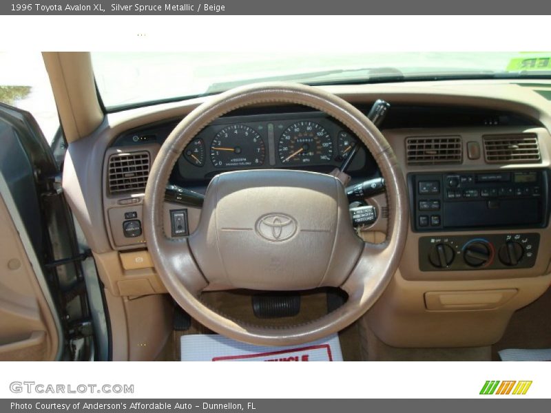 Silver Spruce Metallic / Beige 1996 Toyota Avalon XL