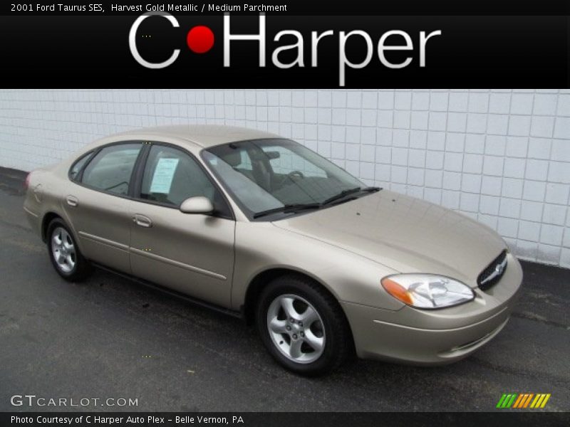 Harvest Gold Metallic / Medium Parchment 2001 Ford Taurus SES