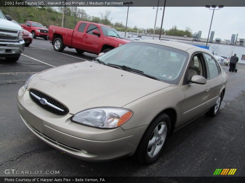 Harvest Gold Metallic / Medium Parchment 2001 Ford Taurus SES