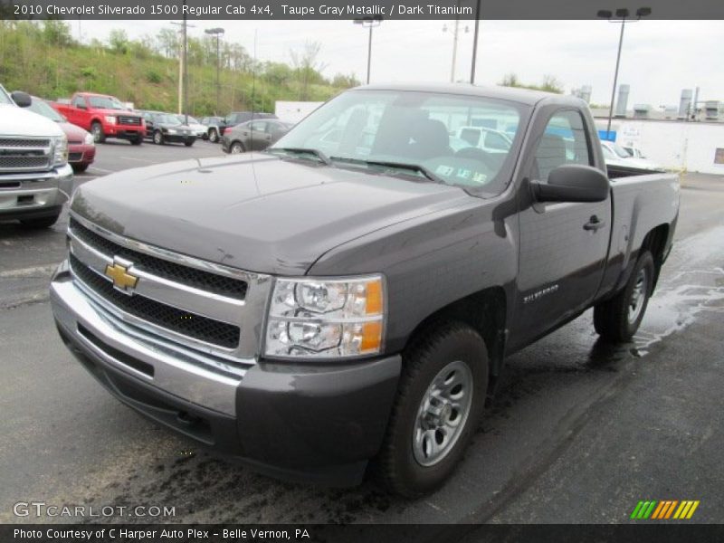 Taupe Gray Metallic / Dark Titanium 2010 Chevrolet Silverado 1500 Regular Cab 4x4