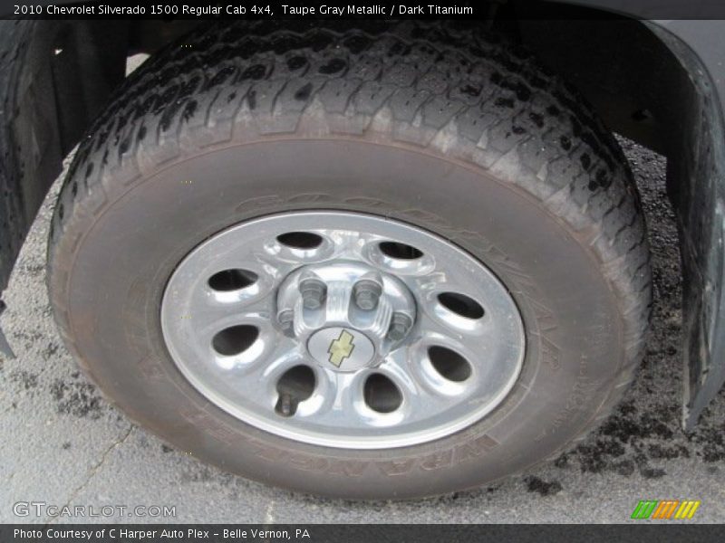Taupe Gray Metallic / Dark Titanium 2010 Chevrolet Silverado 1500 Regular Cab 4x4
