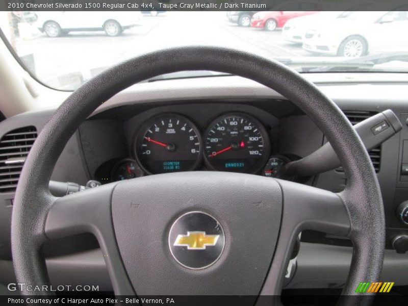 Taupe Gray Metallic / Dark Titanium 2010 Chevrolet Silverado 1500 Regular Cab 4x4