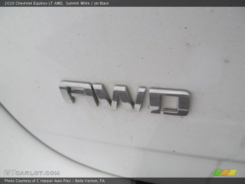 Summit White / Jet Black 2010 Chevrolet Equinox LT AWD