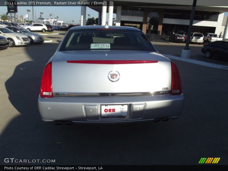 Radiant Silver Metallic / Ebony 2011 Cadillac DTS Premium