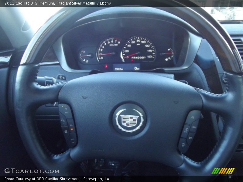 Radiant Silver Metallic / Ebony 2011 Cadillac DTS Premium