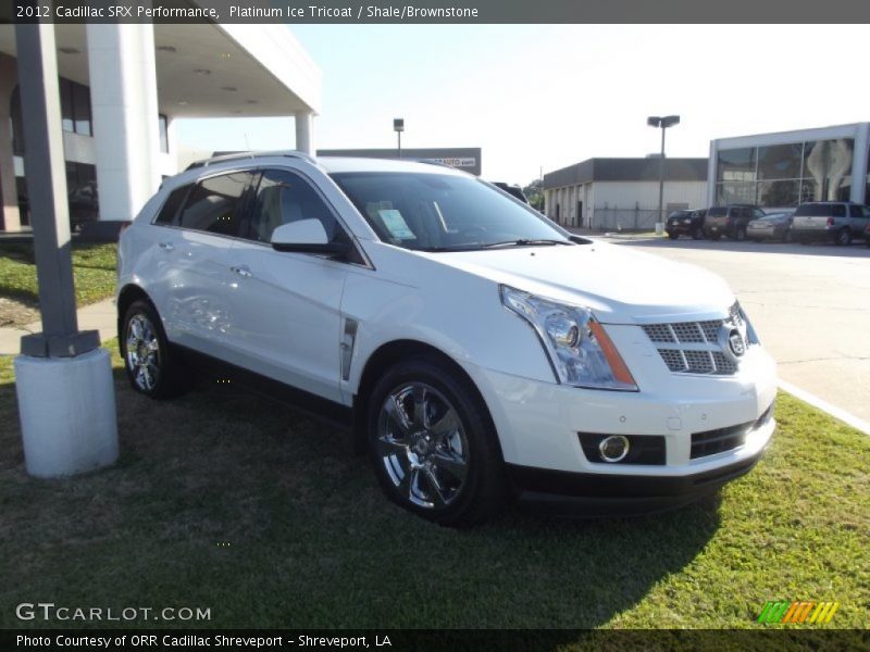 Platinum Ice Tricoat / Shale/Brownstone 2012 Cadillac SRX Performance
