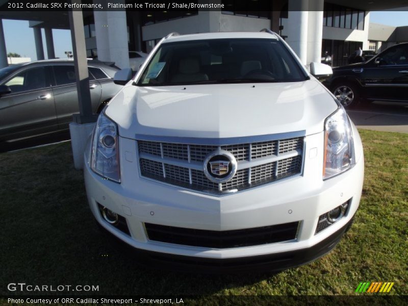 Platinum Ice Tricoat / Shale/Brownstone 2012 Cadillac SRX Performance