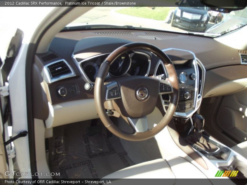 Platinum Ice Tricoat / Shale/Brownstone 2012 Cadillac SRX Performance