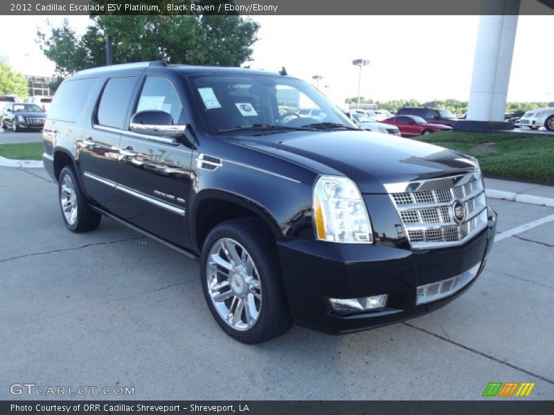 Black Raven / Ebony/Ebony 2012 Cadillac Escalade ESV Platinum