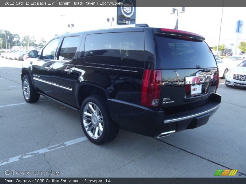 Black Raven / Ebony/Ebony 2012 Cadillac Escalade ESV Platinum