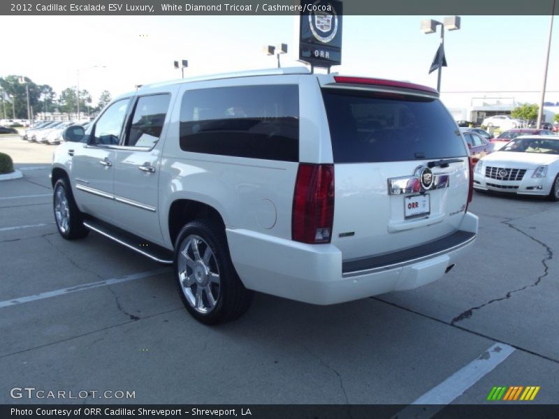 White Diamond Tricoat / Cashmere/Cocoa 2012 Cadillac Escalade ESV Luxury