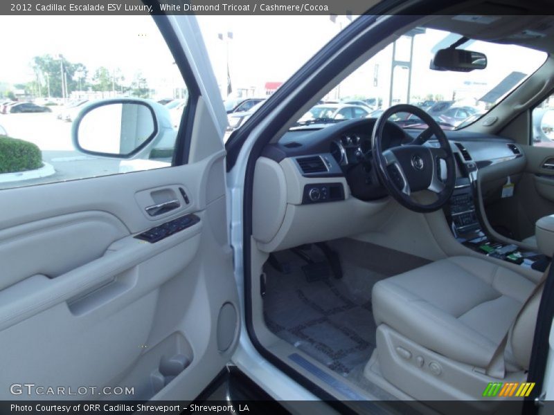 White Diamond Tricoat / Cashmere/Cocoa 2012 Cadillac Escalade ESV Luxury