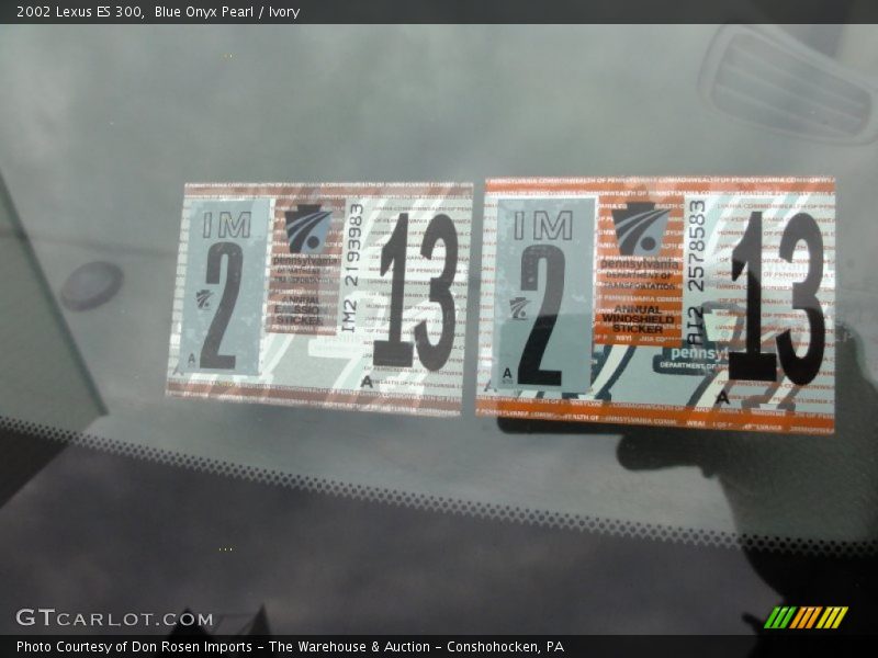 Blue Onyx Pearl / Ivory 2002 Lexus ES 300