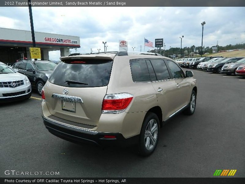 Sandy Beach Metallic / Sand Beige 2012 Toyota Highlander Limited