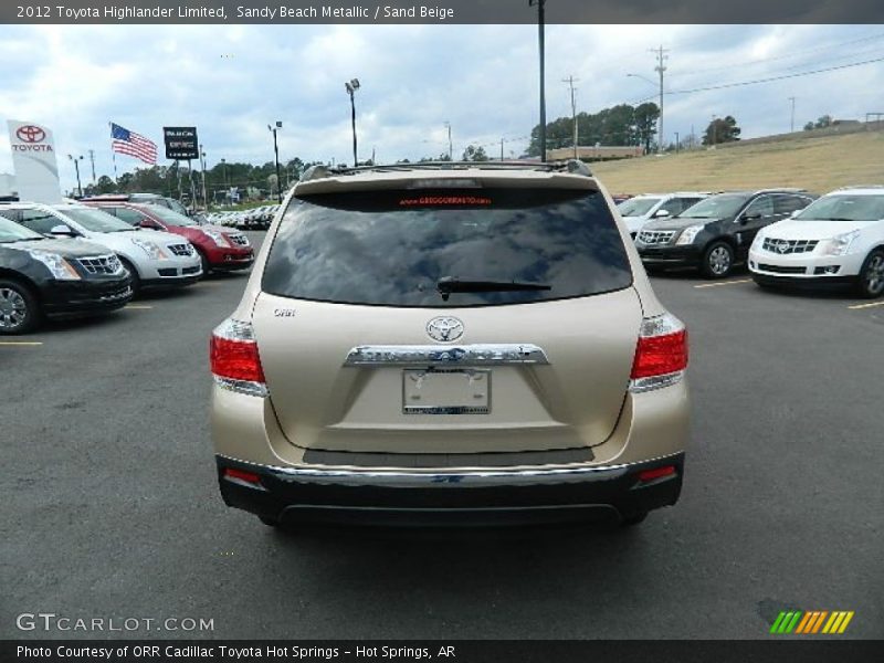 Sandy Beach Metallic / Sand Beige 2012 Toyota Highlander Limited