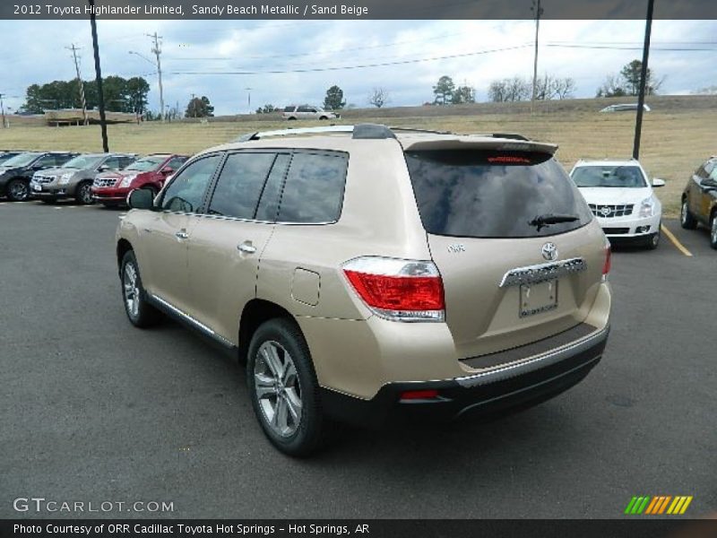 Sandy Beach Metallic / Sand Beige 2012 Toyota Highlander Limited