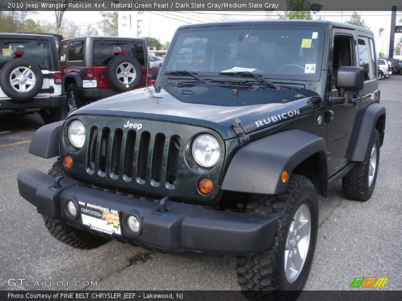 Natural Green Pearl / Dark Slate Gray/Medium Slate Gray 2010 Jeep Wrangler Rubicon 4x4