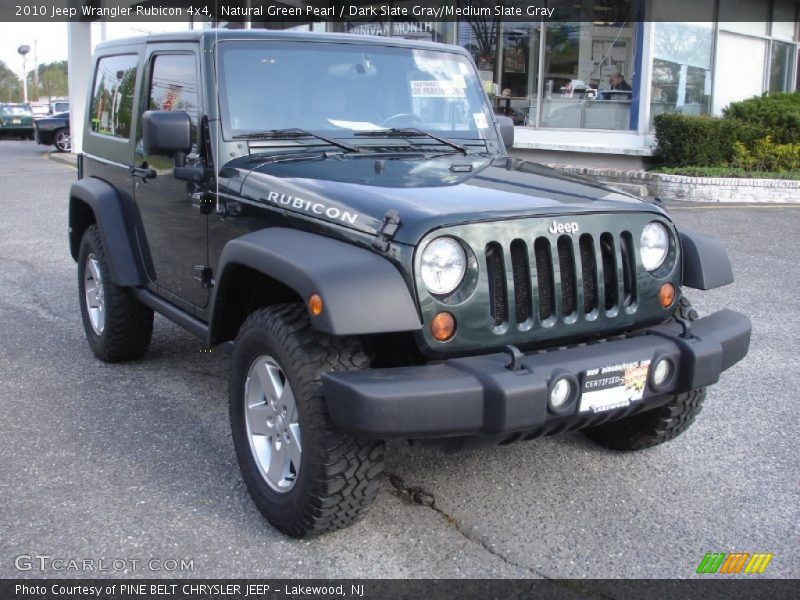 Natural Green Pearl / Dark Slate Gray/Medium Slate Gray 2010 Jeep Wrangler Rubicon 4x4