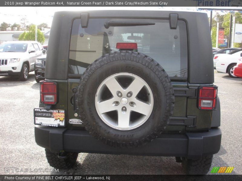Natural Green Pearl / Dark Slate Gray/Medium Slate Gray 2010 Jeep Wrangler Rubicon 4x4