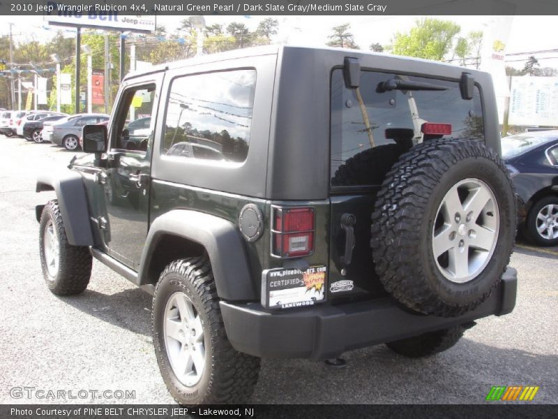 Natural Green Pearl / Dark Slate Gray/Medium Slate Gray 2010 Jeep Wrangler Rubicon 4x4