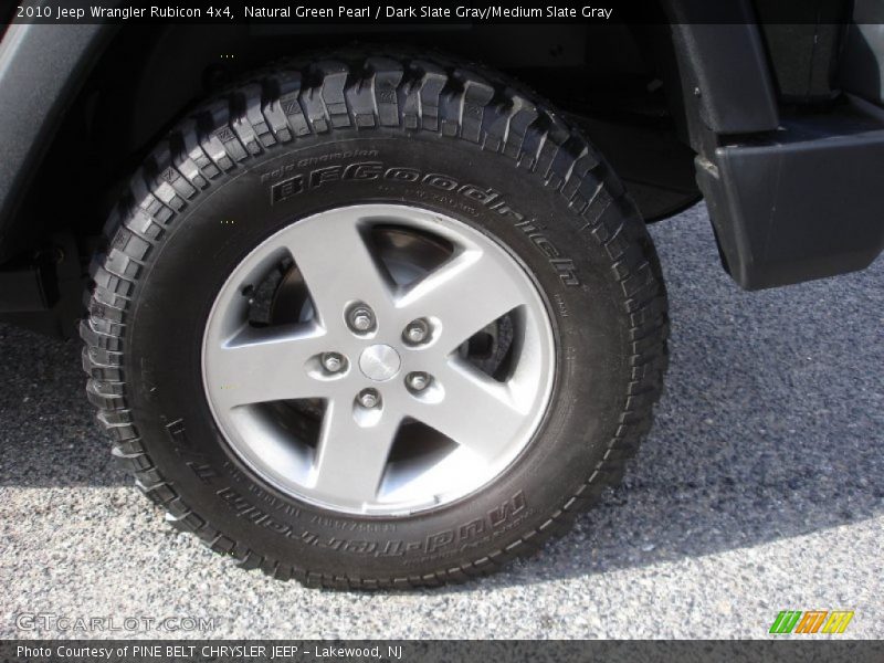 Natural Green Pearl / Dark Slate Gray/Medium Slate Gray 2010 Jeep Wrangler Rubicon 4x4