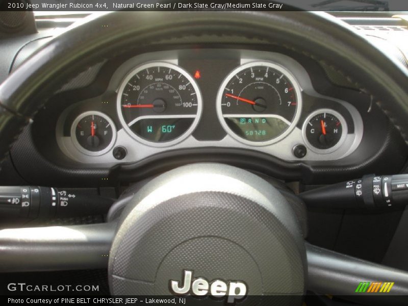 Natural Green Pearl / Dark Slate Gray/Medium Slate Gray 2010 Jeep Wrangler Rubicon 4x4