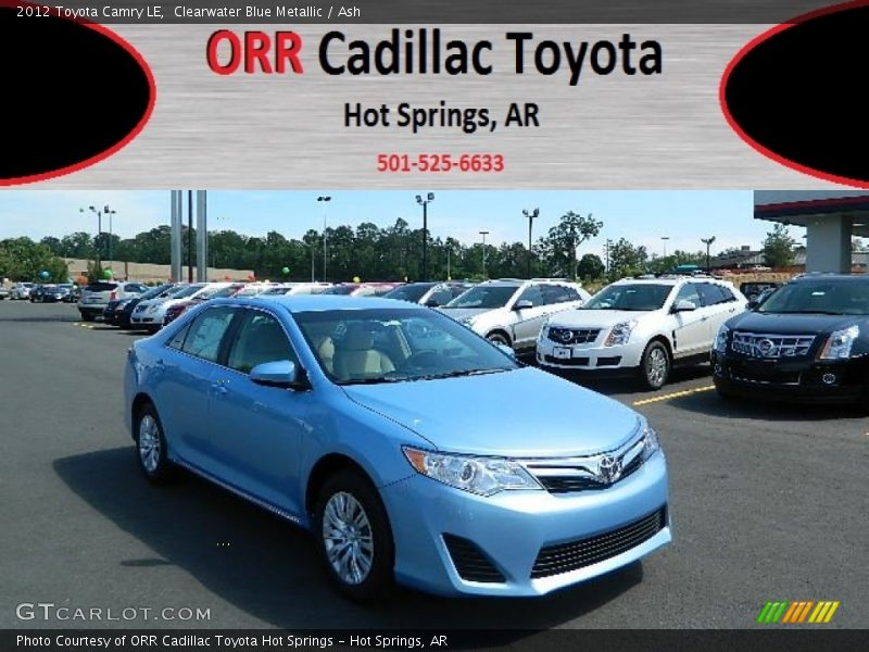 Clearwater Blue Metallic / Ash 2012 Toyota Camry LE