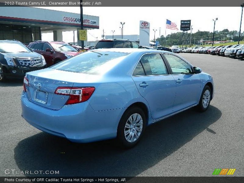 Clearwater Blue Metallic / Ash 2012 Toyota Camry LE