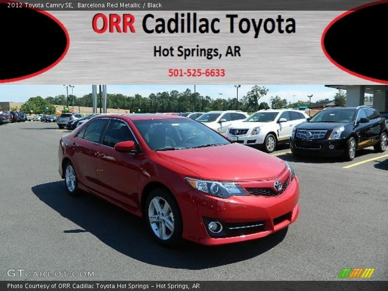 Barcelona Red Metallic / Black 2012 Toyota Camry SE