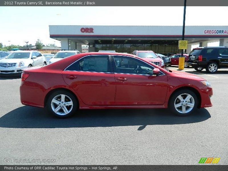 Barcelona Red Metallic / Black 2012 Toyota Camry SE