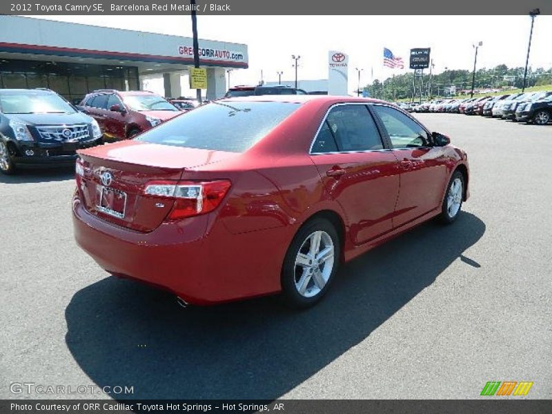 Barcelona Red Metallic / Black 2012 Toyota Camry SE