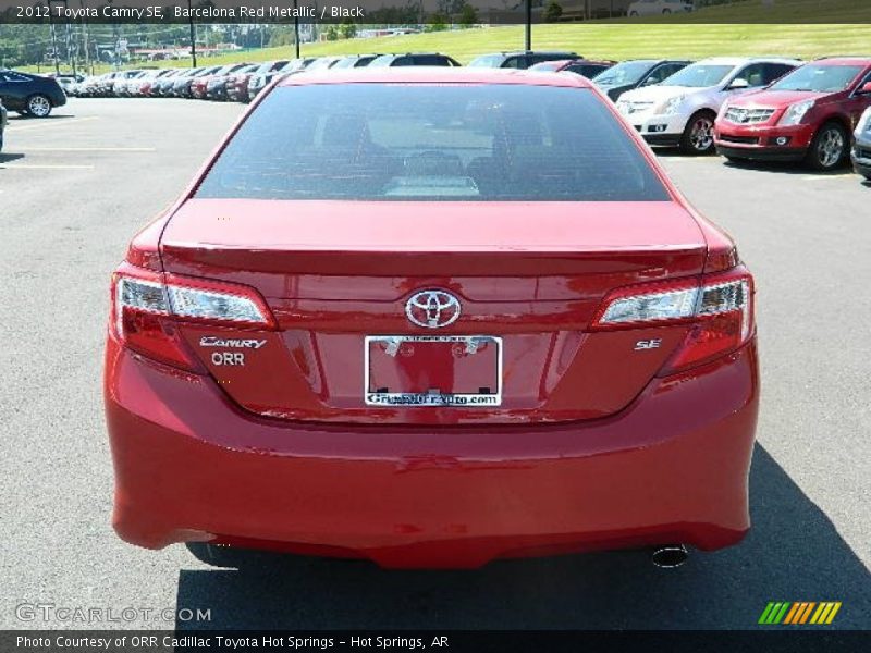 Barcelona Red Metallic / Black 2012 Toyota Camry SE