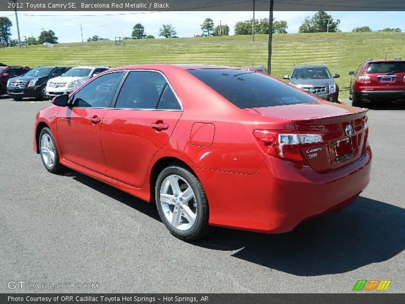 Barcelona Red Metallic / Black 2012 Toyota Camry SE