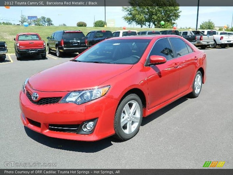 Barcelona Red Metallic / Black 2012 Toyota Camry SE