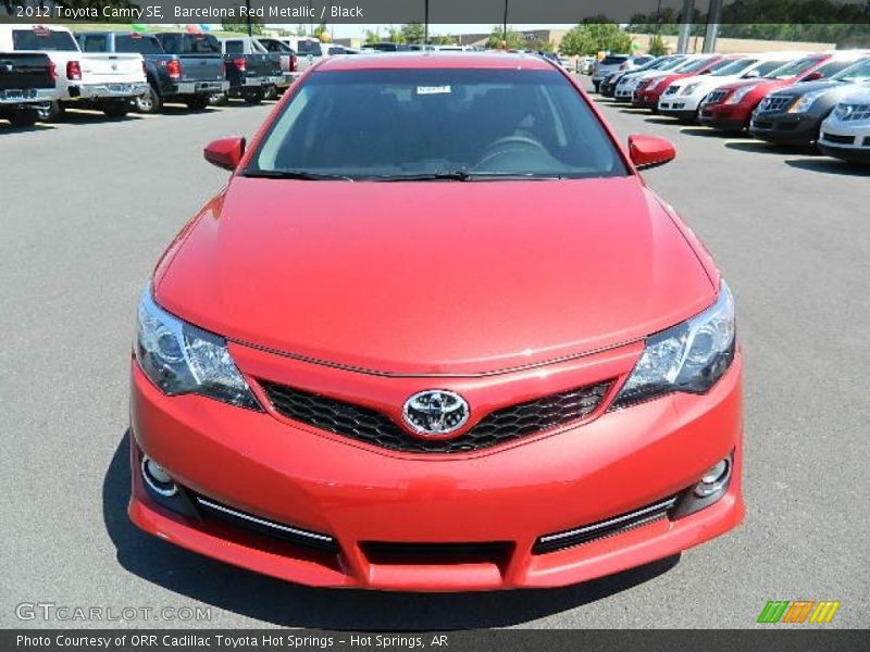 Barcelona Red Metallic / Black 2012 Toyota Camry SE