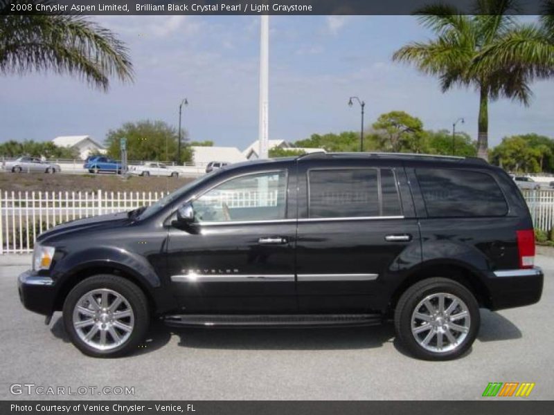 Brilliant Black Crystal Pearl / Light Graystone 2008 Chrysler Aspen Limited