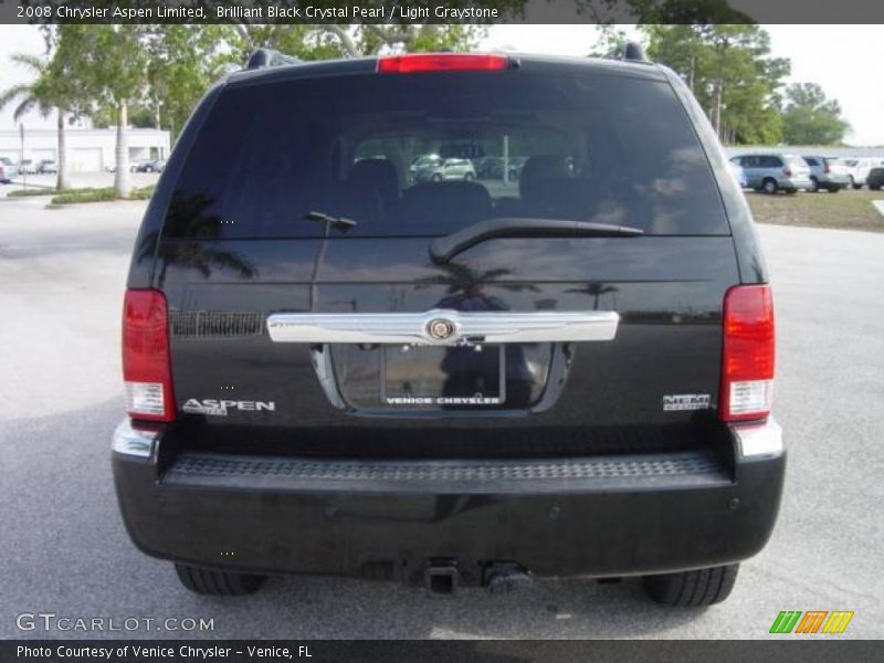 Brilliant Black Crystal Pearl / Light Graystone 2008 Chrysler Aspen Limited