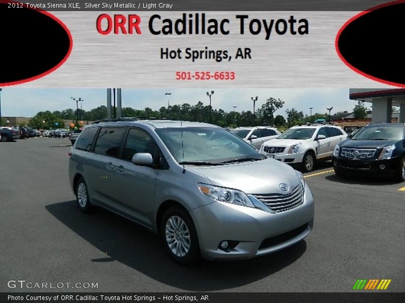 Silver Sky Metallic / Light Gray 2012 Toyota Sienna XLE