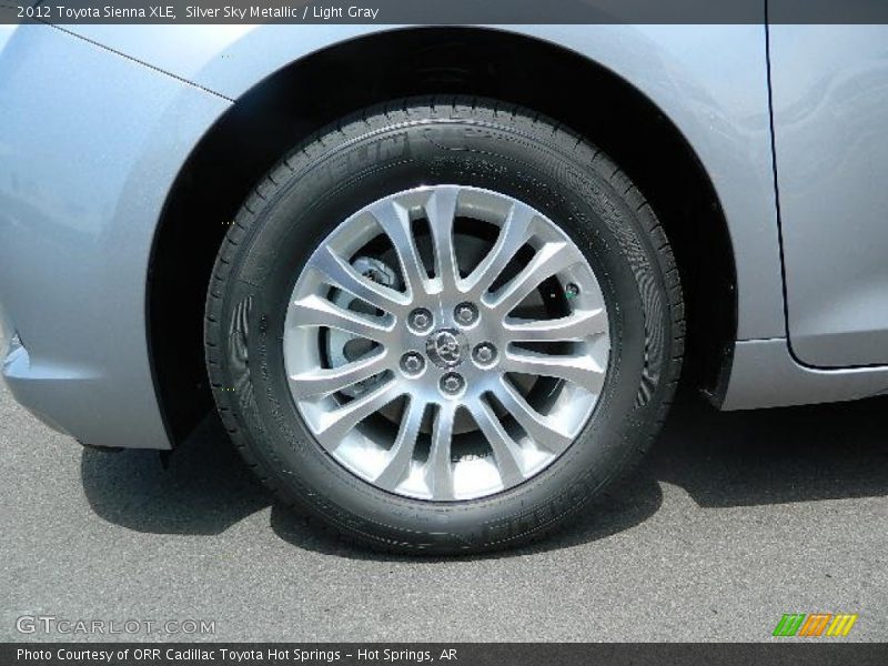 Silver Sky Metallic / Light Gray 2012 Toyota Sienna XLE