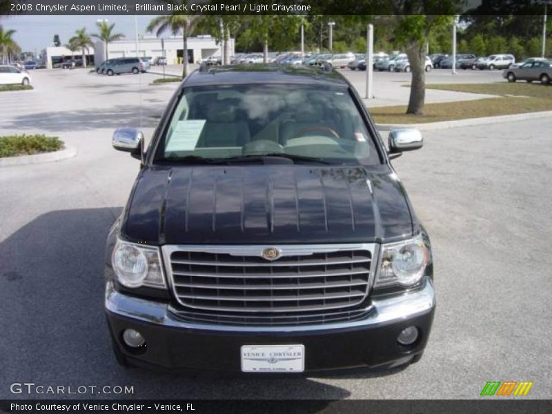 Brilliant Black Crystal Pearl / Light Graystone 2008 Chrysler Aspen Limited