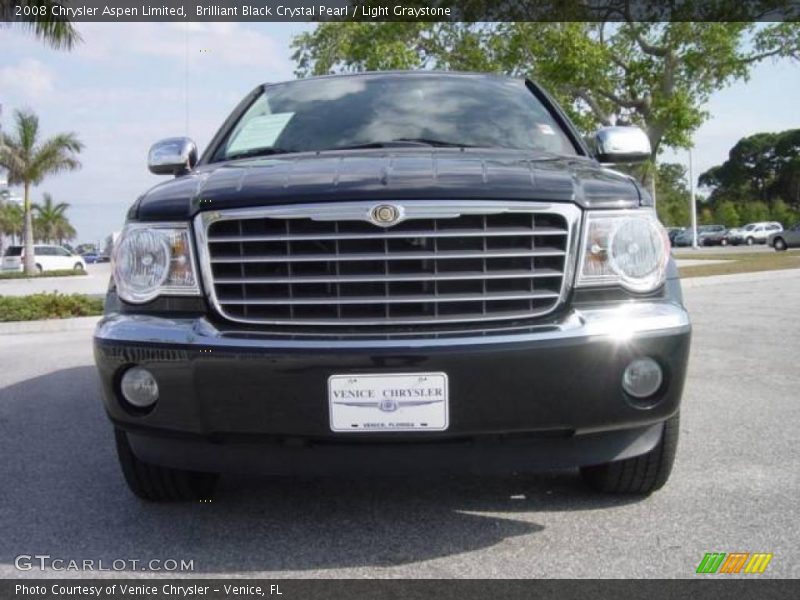 Brilliant Black Crystal Pearl / Light Graystone 2008 Chrysler Aspen Limited