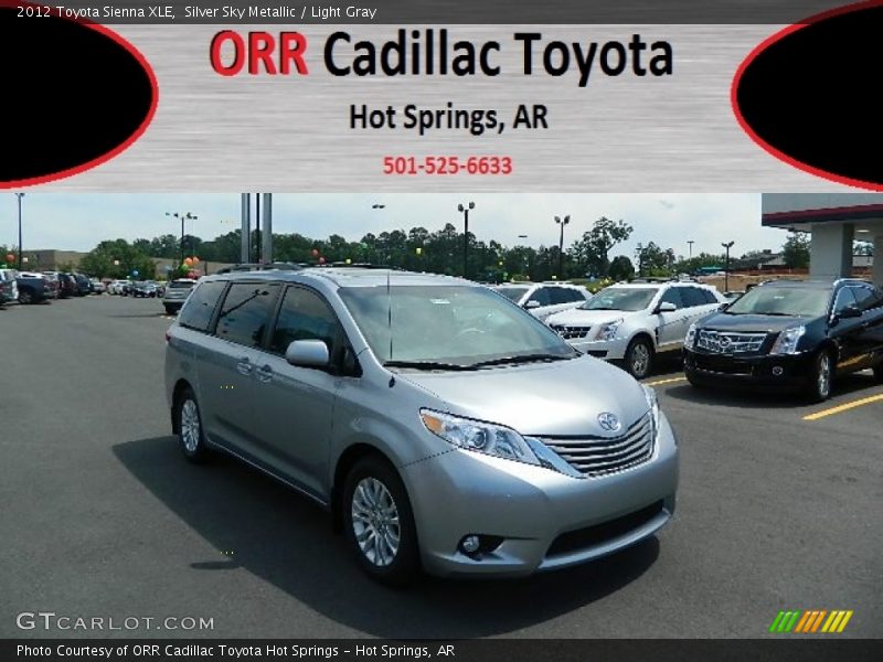 Silver Sky Metallic / Light Gray 2012 Toyota Sienna XLE