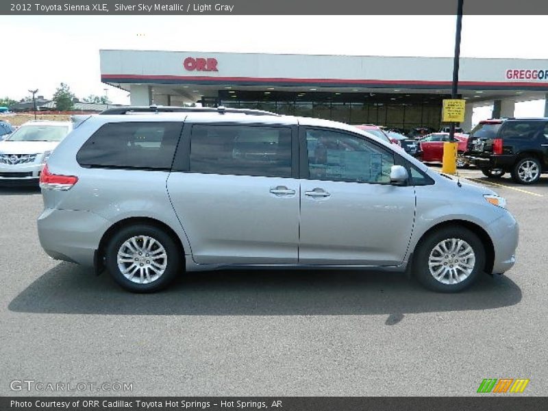 Silver Sky Metallic / Light Gray 2012 Toyota Sienna XLE