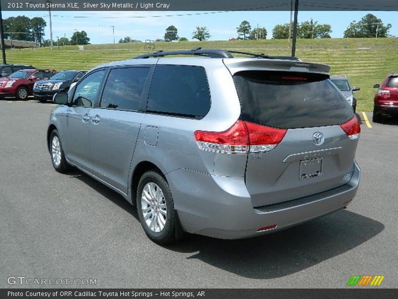 Silver Sky Metallic / Light Gray 2012 Toyota Sienna XLE